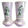 Pair of pink opaline vases
