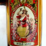 Bouteille verre ambre 2 L, Bleu Passier au Bacchus, produit pour teinture, XIXè