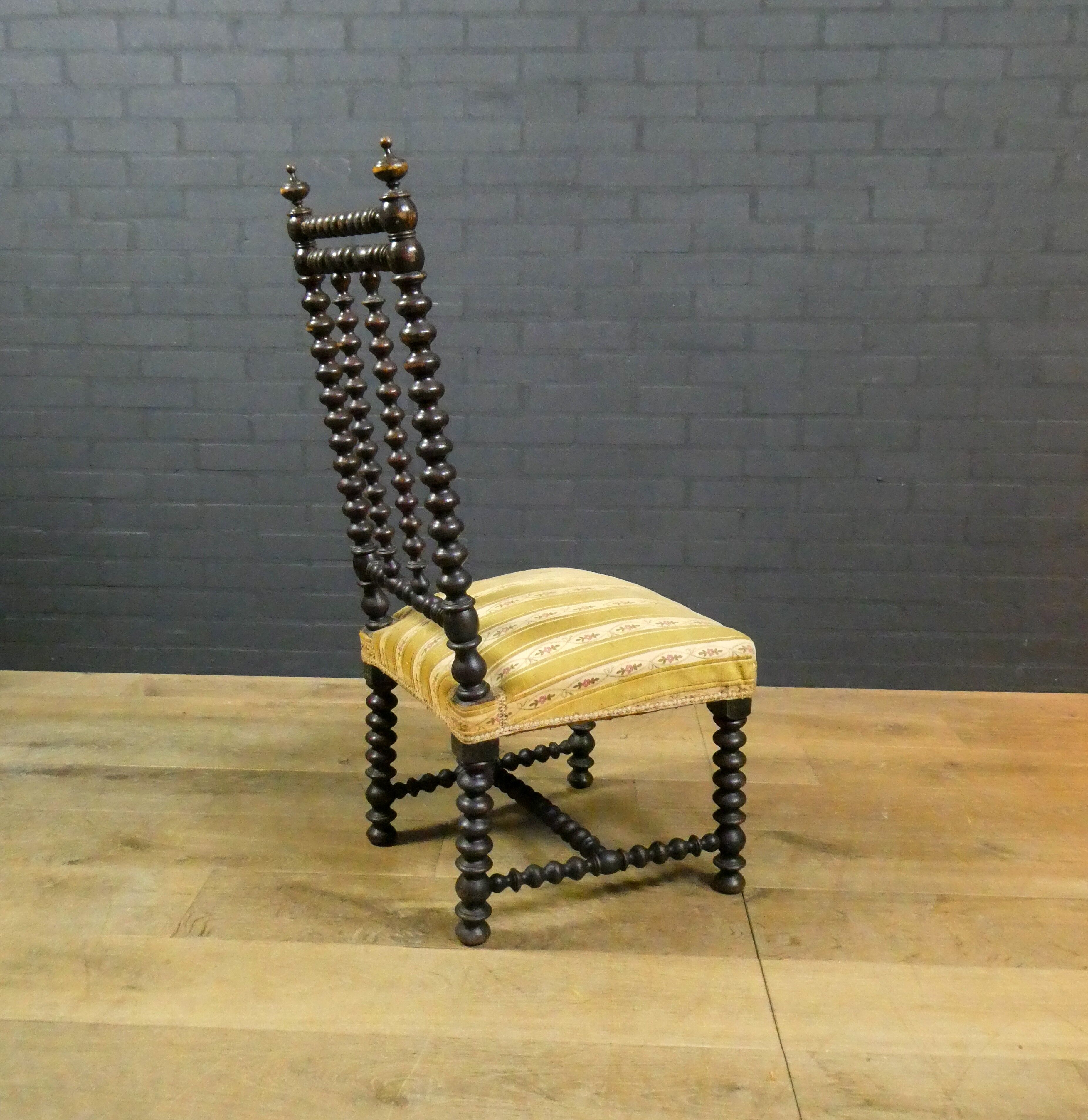 Antique french bobbin chair, 19th century