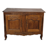 Low Norman sideboard carved in 19th century oak