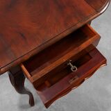 Late 19th‑Century French Louis XV Style Walnut Side Table with Drawer and S