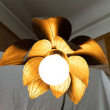 Lampadaire fleurs en laiton doré