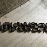 Beautiful letters in yellow from butchery