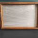 French vintage tray from the 50s, oak and glass