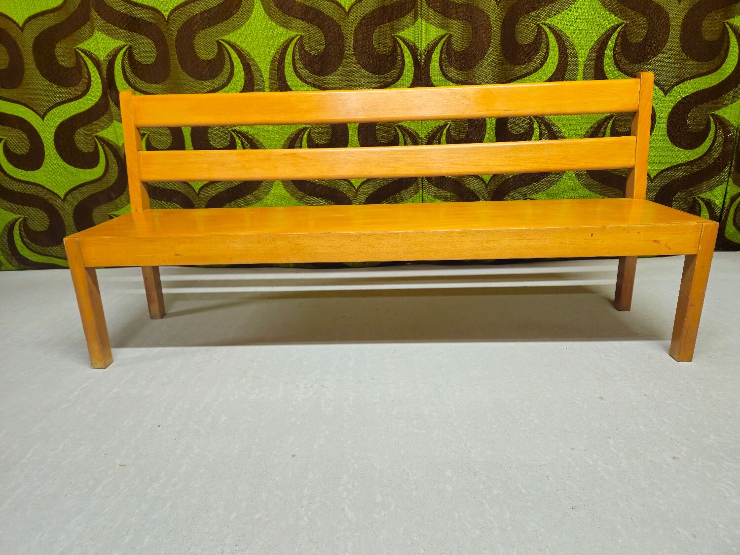 Vintage 1970s children's school bench