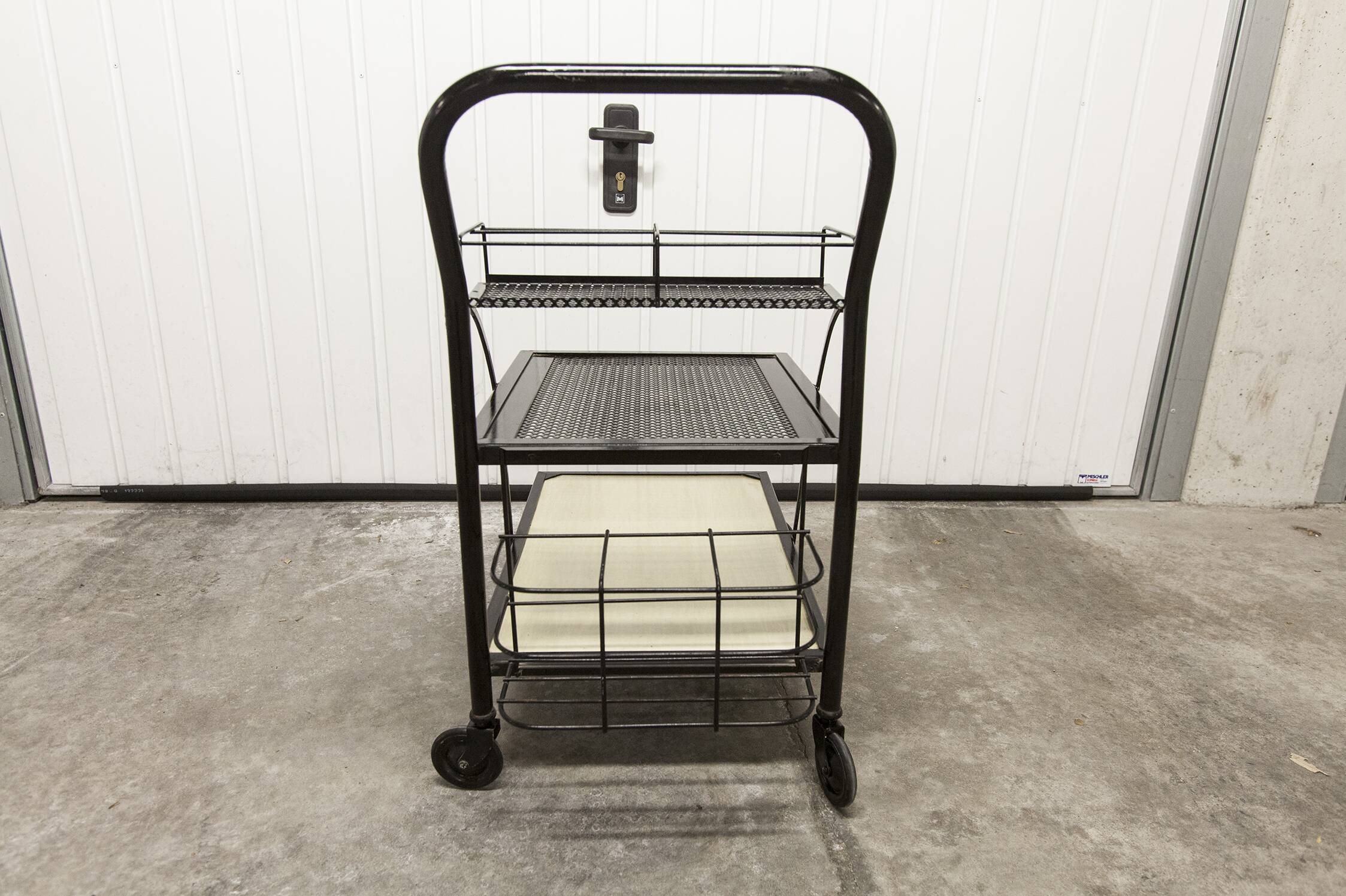Trolley on wheels 1960 perforated metal