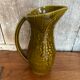 Old pitcher sarreguemines green ceramic vintage vine decor