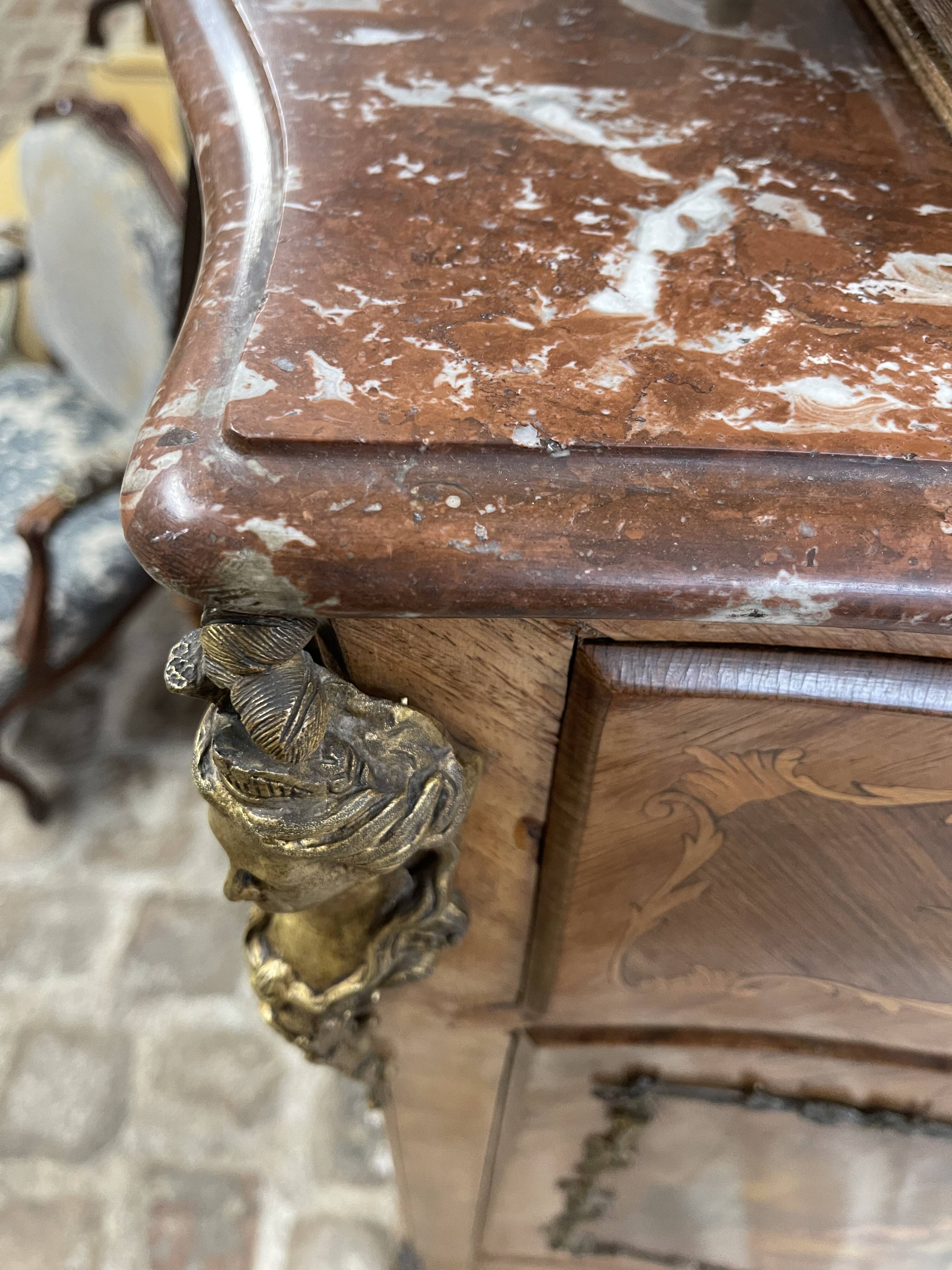 Louis XV style secretary with painting