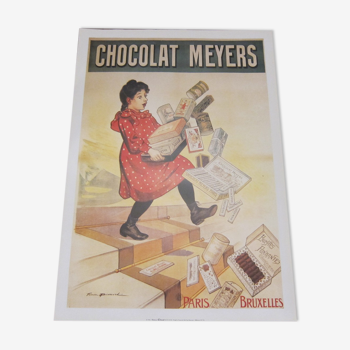 Reproduction affiche chocolat Meyers éditions Clouet 1996