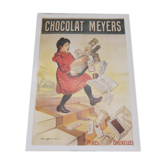 Reproduction affiche chocolat Meyers éditions Clouet 1996