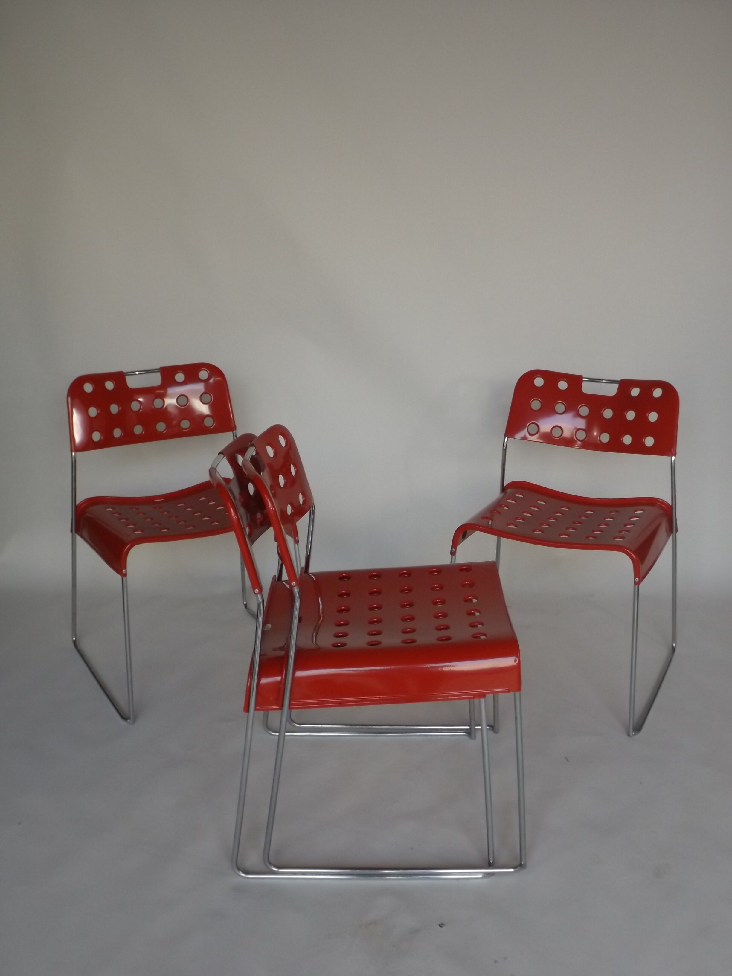 4 chaises "omstak" de Rodney Kinsmann par Bieffeplast, Italie, 1970