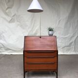 Vtg Mid Century Teak Bureau Chest Drawers Sideboard Desk Scandinavian Danish
