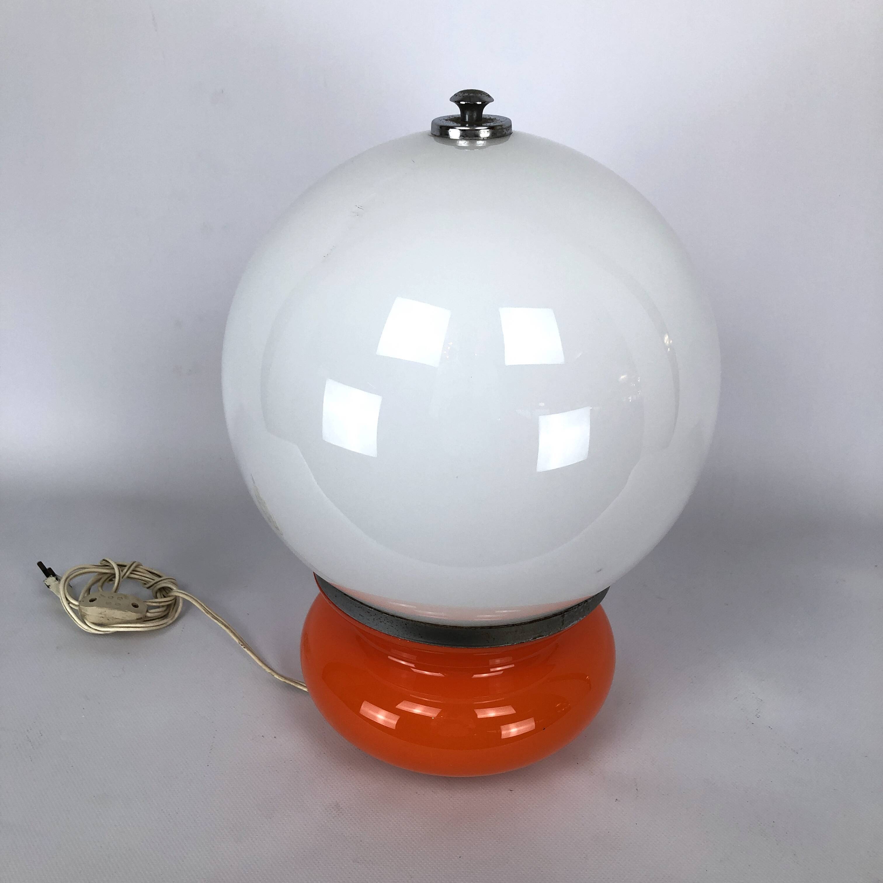 Vintage Italian coloured Murano glass table lamp by Mazzega