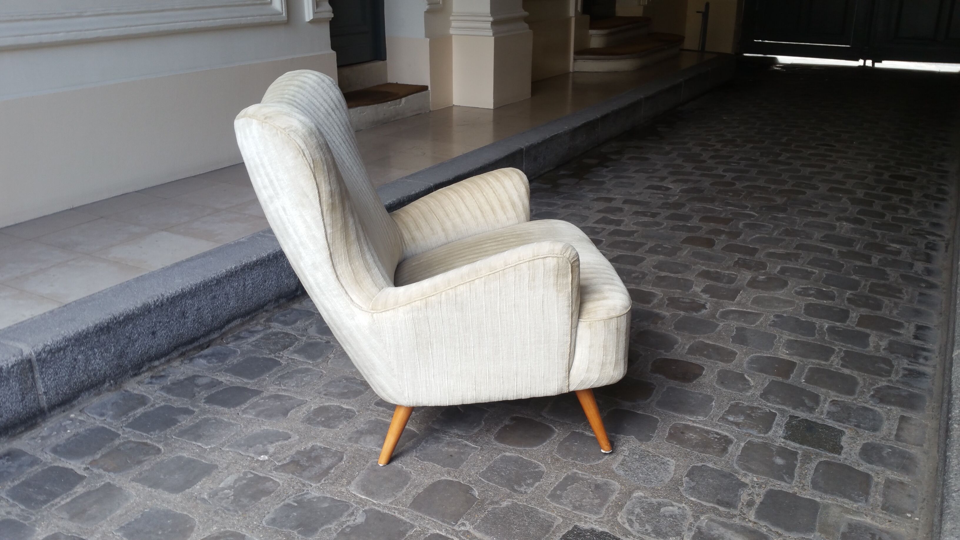Organic wingback chairs in the 50-60s vintage armchair
