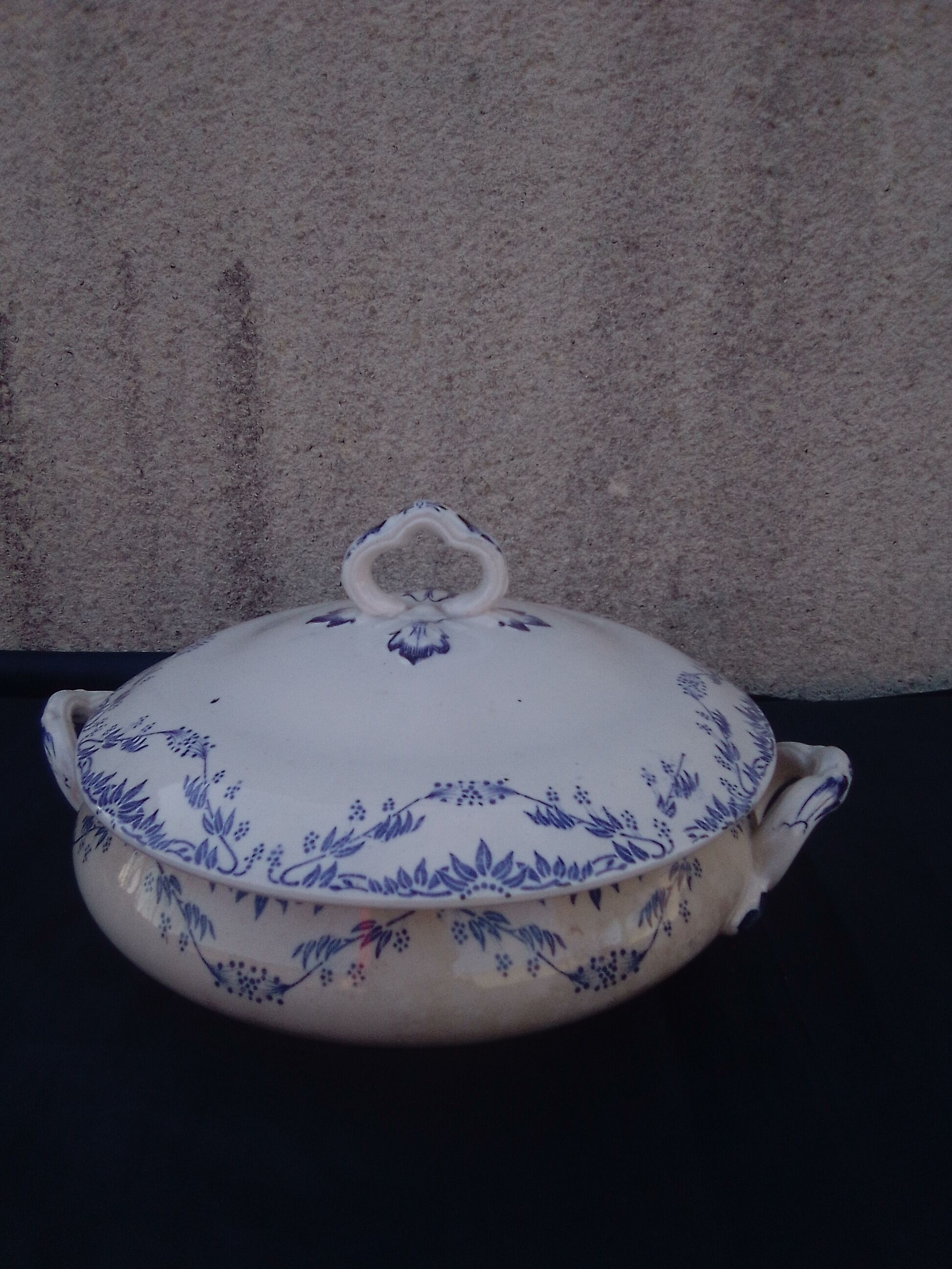 Vegetable in creil and montereau earthenware service mireille labrador diam 19.5 cm