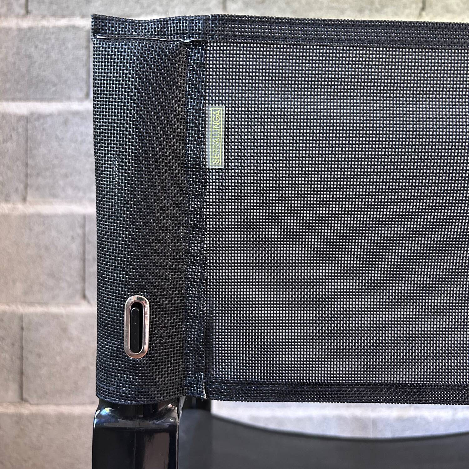 Shiny black folding chair Regista