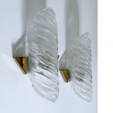 Pair of large Murano glass wall lights