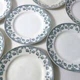 Terre de fer 8 Art Deco flat plates NORMAND model