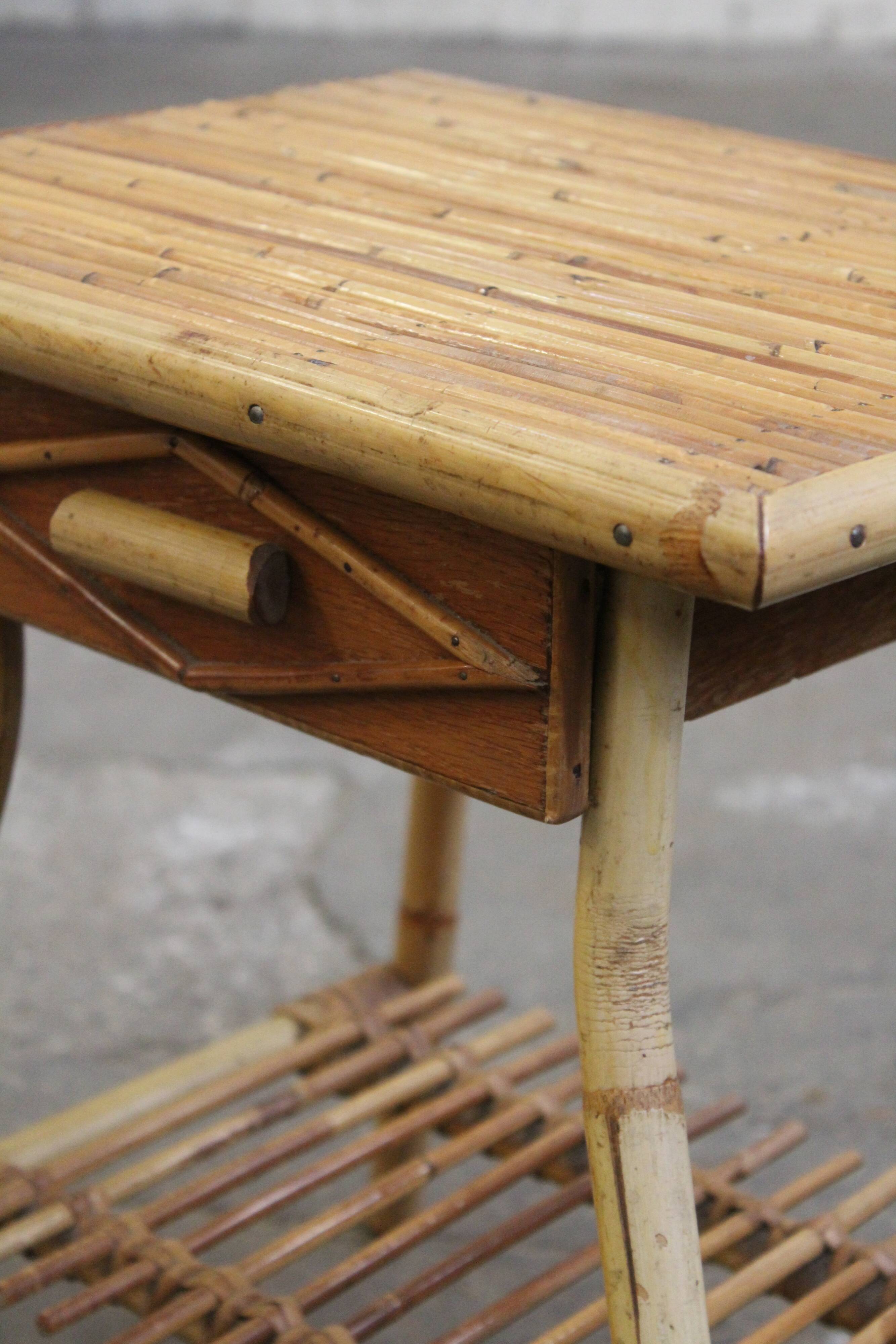 Chevet vintage enfant en rotin