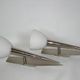 A pair of vintage ‘Torches’ wall lights, 1980s/1990s – steel and glass, E27