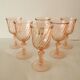 6 Rosaline Arcoroc Vintage Stemmed Glasses