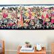Important handwoven tapestry Medieval life 20th century