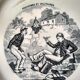 2 "proverbs and military" talking dessert plates - Gien porcelain