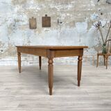 Solid wood farmhouse table