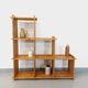 Bibliothèque étagère escalier en pin vintage des années 80 dans le style Maison Regain