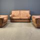 Vintage sofa set by Durlet, 1980s