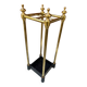 Umbrella stand in brass and cast iron