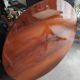 Table + extensions and chairs Gerbeau mahogany vintage wood