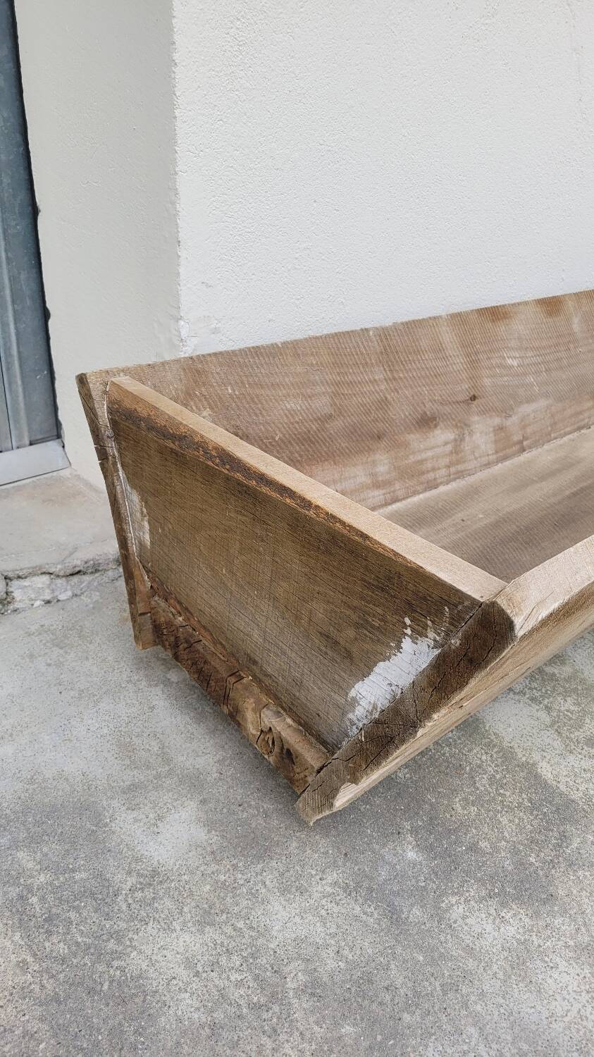 Old wooden trough Oak trough planter