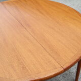 Danish teak extendable round table of the years 60
