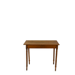 Table console en noyer - pieds boule