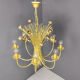 Vintage metal flower chandelier, 1980s