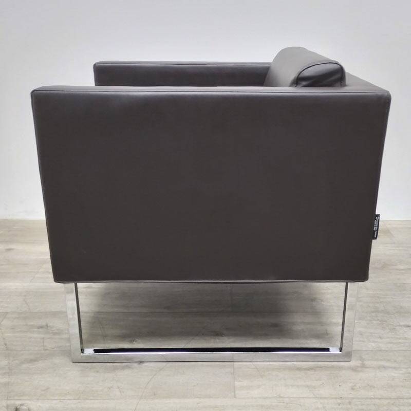 Tacchini brand brown leather armchair