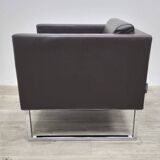Tacchini brand brown leather armchair