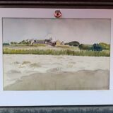 Watercolour by Michel Roubille, Saint Colomban 1977