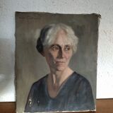 Portrait de femme ancien signé