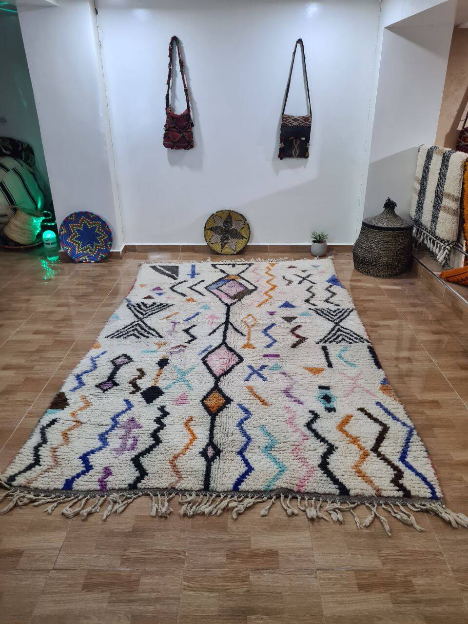 Mrirt handmade wool Berber rug 250 X 150 CM