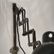 1930s Bauhaus Industrial Scissor Arm Wall Lamp, Black Enamel, Czechoslovakia