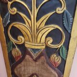 Antique carved wooden panel