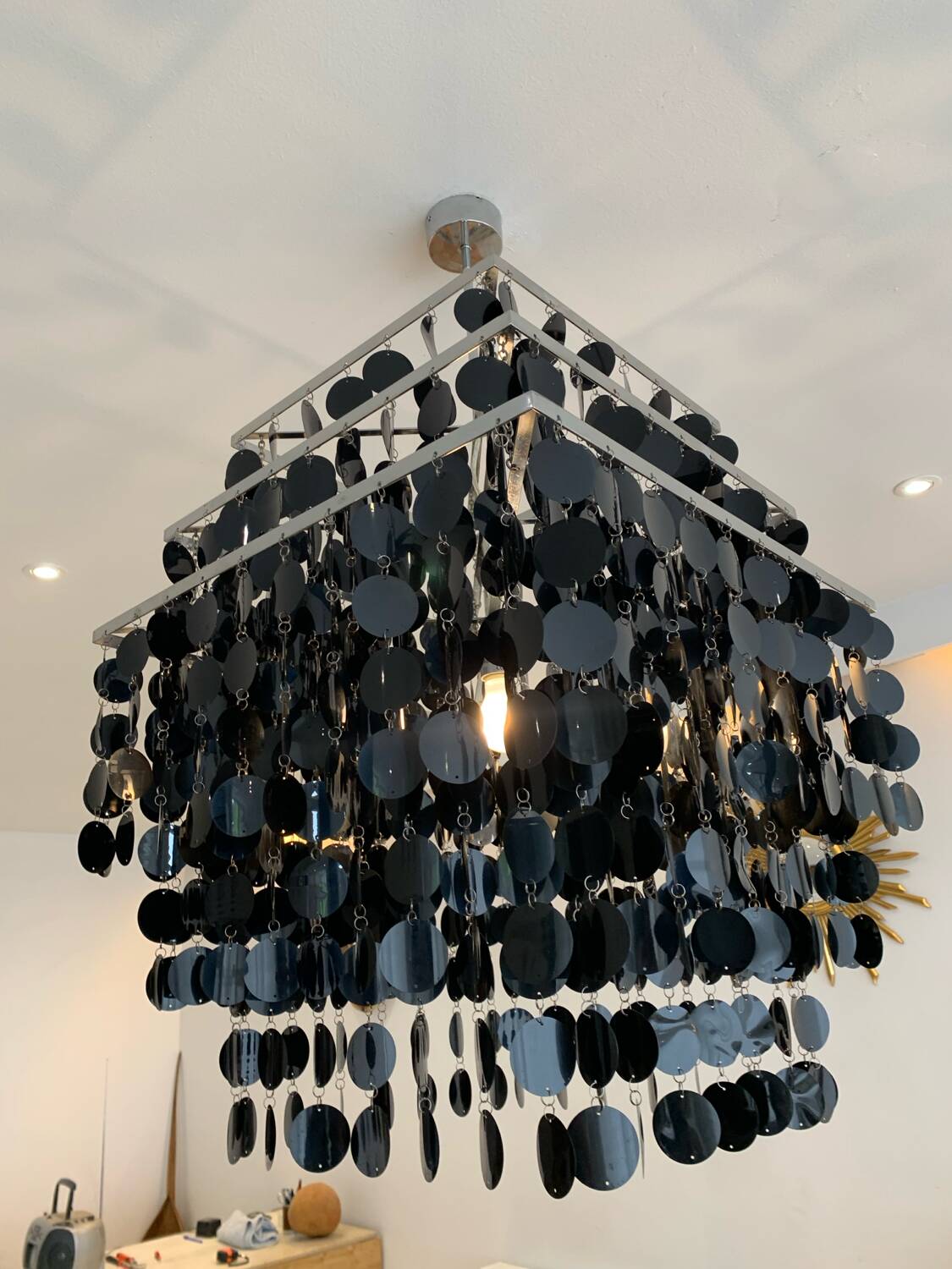 Chandelier Kare Design Pampille circa 1980
