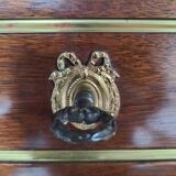 Secretary Louis XVI lacquered mahogany and marble