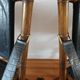 Pair of safari folding chairs in leather 1970-80