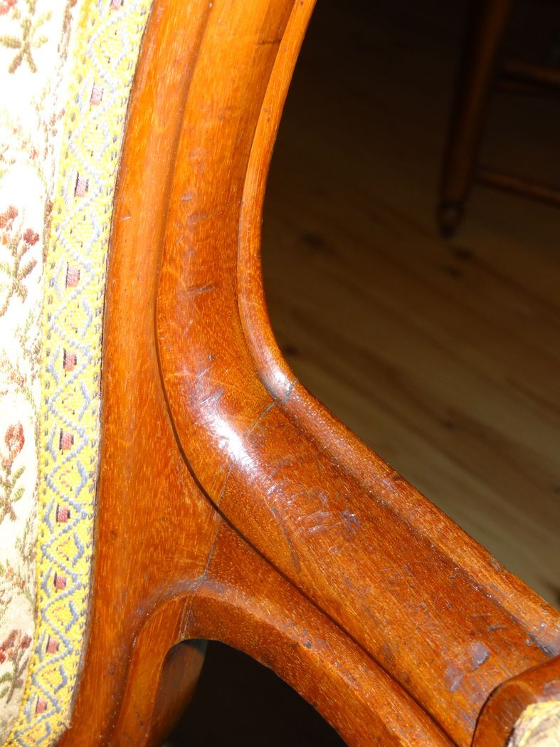 Voltaire mahogany armchair, nineteenth century