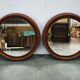 Pair of Italian Space Age Illuminated Round Mirrors, 1970s