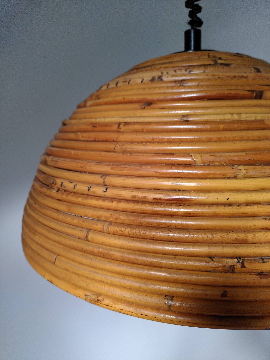 Rattan pendant light, Italy