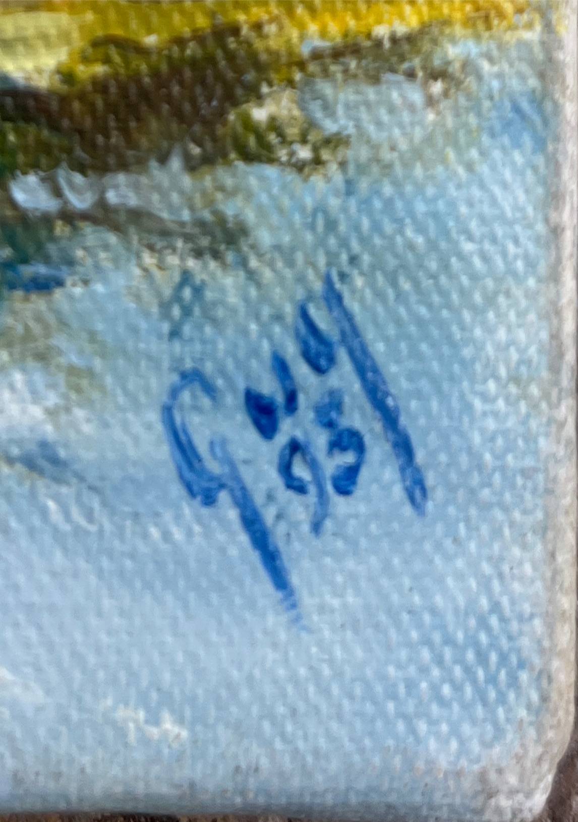 HST painting "Landscape of salt marshes" Ile de Ré (?) signed 1993